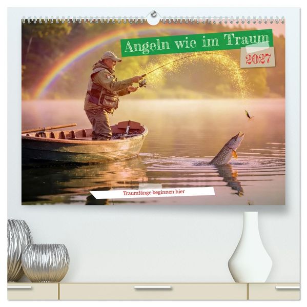 Angeln wie im Traum (hochwertiger Premium Wandkalender 2027 DIN A2 quer) Kunstdruck in Hochglanz