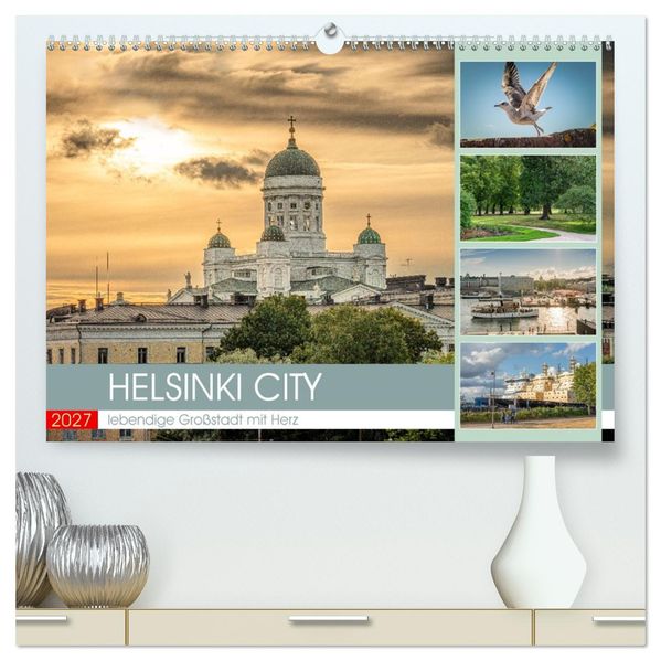 HELSINKI CITY (hochwertiger Premium Wandkalender 2027 DIN A2 quer) Kunstdruck in Hochglanz