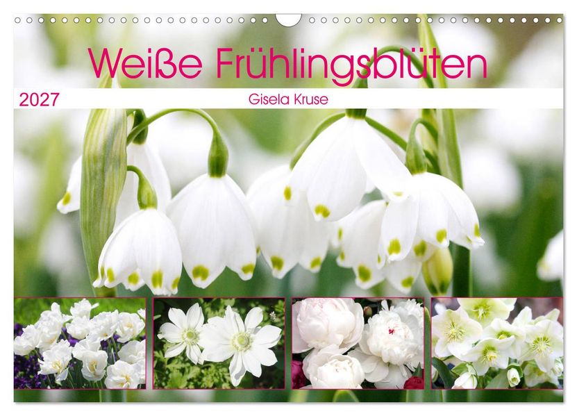 Weiße Frühlingsblüten (Wandkalender 2027 DIN A3 quer) CALVENDO Monatskalender
