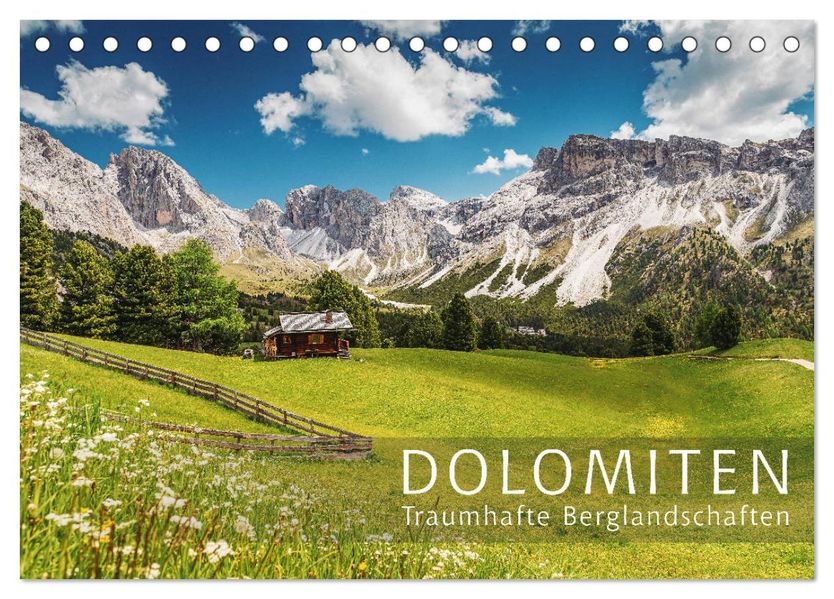 Dolomiten - Traumhafte Berglandschaften (Tischkalender 2027 DIN A5 quer) CALVENDO Monatskalender
