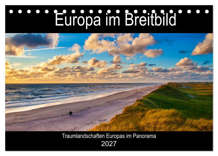 Europa im Breitbild (Tischkalender 2027 DIN A5 quer) CALVENDO Monatskalender