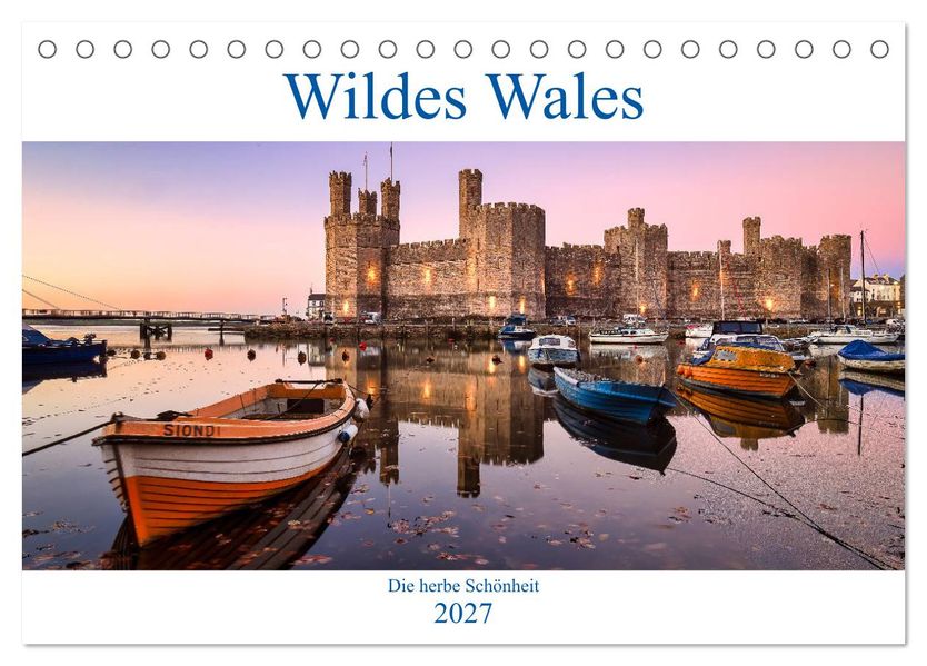 Wildes Wales (Tischkalender 2027 DIN A5 quer) CALVENDO Monatskalender