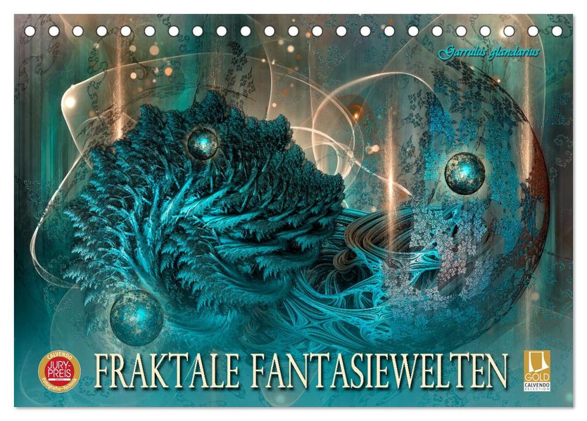 Fraktale Fantasiewelten (Tischkalender 2027 DIN A5 quer) CALVENDO Monatskalender