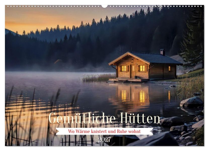 Gemütliche Hütten (Wandkalender 2027 DIN A2 quer) CALVENDO Monatskalender
