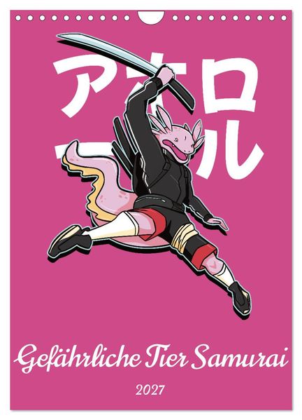 Gefährliche Tier Samurai (Wandkalender 2027 DIN A4 hoch) CALVENDO Monatskalender