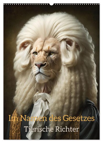 Im Namen des Gesetzes Tierische Richter (Wandkalender 2027 DIN A2 hoch) CALVENDO Monatskalender