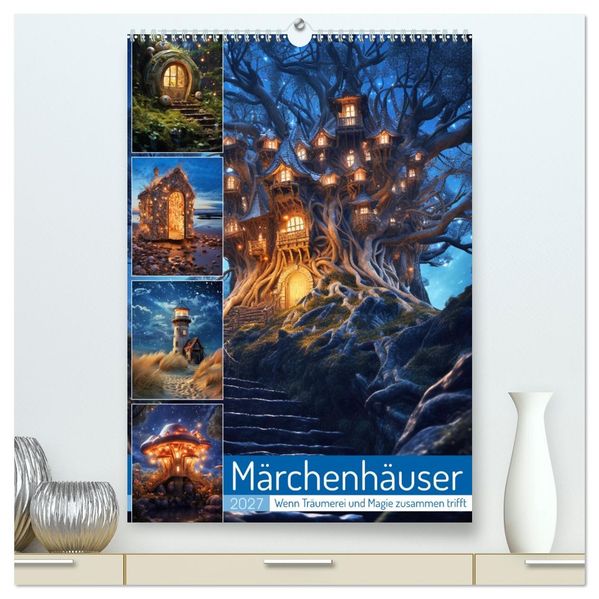 Märchenhäuser (hochwertiger Premium Wandkalender 2027 DIN A2 hoch) Kunstdruck in Hochglanz