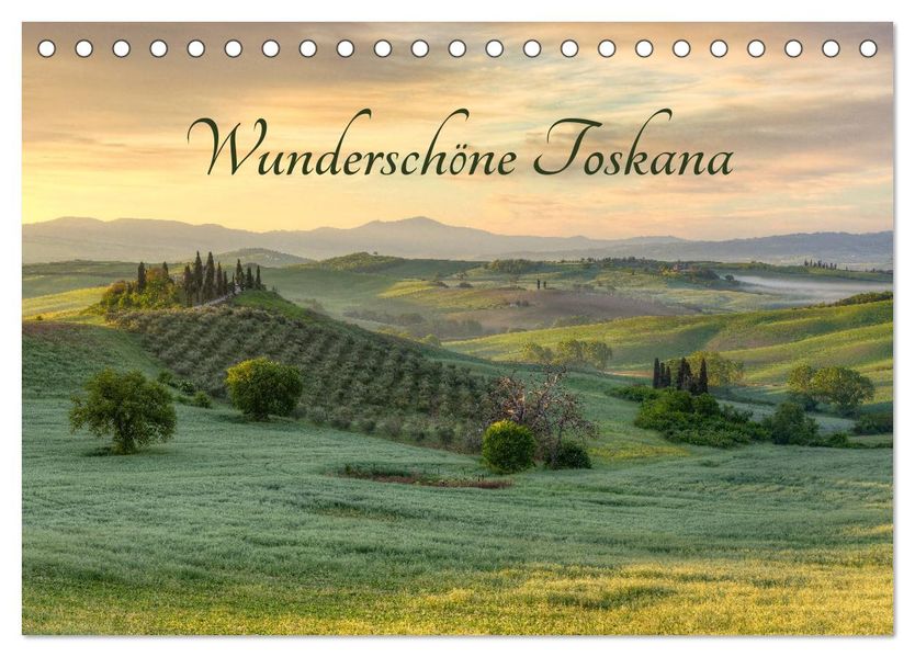 Wunderschöne Toskana (Tischkalender 2027 DIN A5 quer) CALVENDO Monatskalender