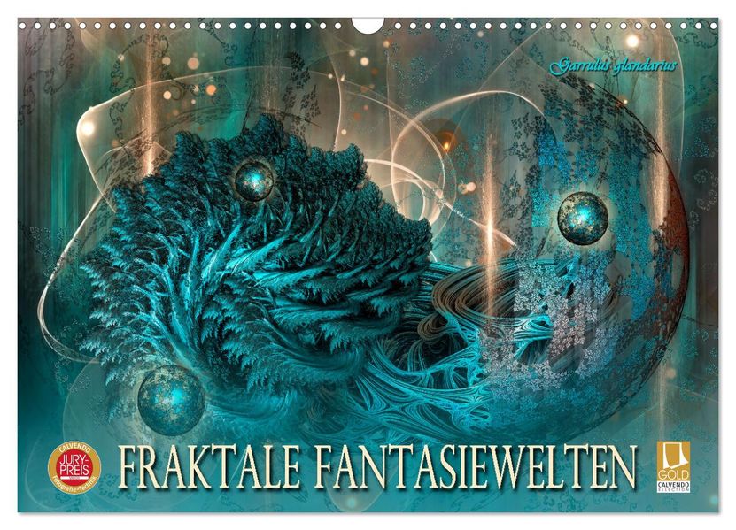 Fraktale Fantasiewelten (Wandkalender 2027 DIN A3 quer) CALVENDO Monatskalender