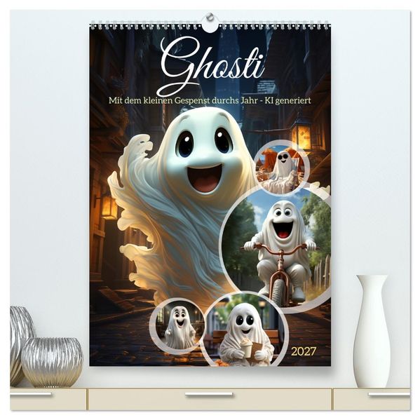 Ghosti (hochwertiger Premium Wandkalender 2027 DIN A2 hoch) Kunstdruck in Hochglanz