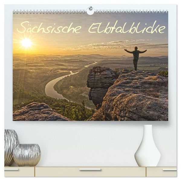 Sächsische Elbtalblicke (hochwertiger Premium Wandkalender 2027 DIN A2 quer) Kunstdruck in Hochglanz