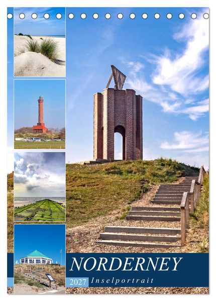 Norderney Inselportrait (Tischkalender 2027 DIN A5 hoch) CALVENDO Monatskalender