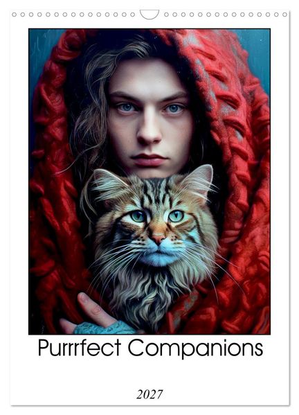 Purrrfect Companions (Wall Calendar 2027 DIN A3 portrait) CALVENDO 12 Month Wall Calendar