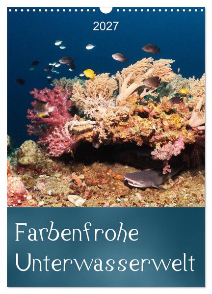 Farbenfrohe Unterwasserwelt (Wandkalender 2027 DIN A3 hoch) CALVENDO Monatskalender