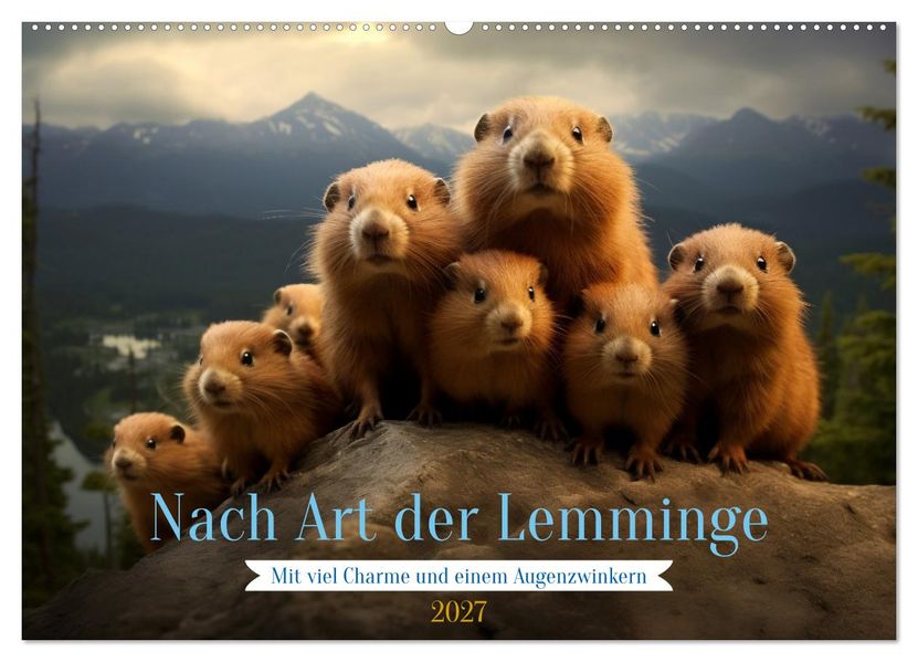 Nach Art der Lemminge (Wandkalender 2027 DIN A2 quer) CALVENDO Monatskalender