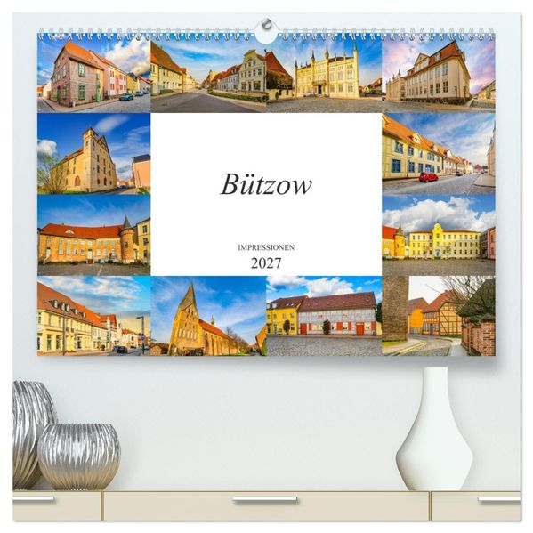 Bützow Impressionen (hochwertiger Premium Wandkalender 2027 DIN A2 quer) Kunstdruck in Hochglanz