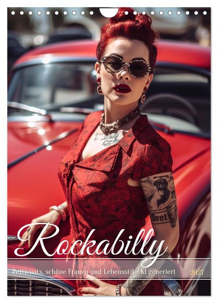 Rockabilly (Wandkalender 2027 DIN A4 hoch) CALVENDO Monatskalender