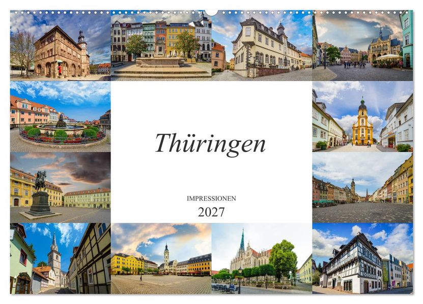 Thüringen Impressionen (Wandkalender 2027 DIN A2 quer) CALVENDO Monatskalender
