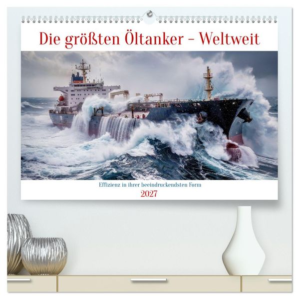 Die größten Öltanker - Weltweit (hochwertiger Premium Wandkalender 2027 DIN A2 quer) Kunstdruck in Hochglanz