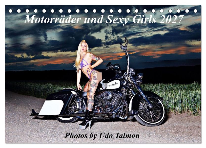 Motorräder und Sexy Girls (Tischkalender 2027 DIN A5 quer) CALVENDO Monatskalender