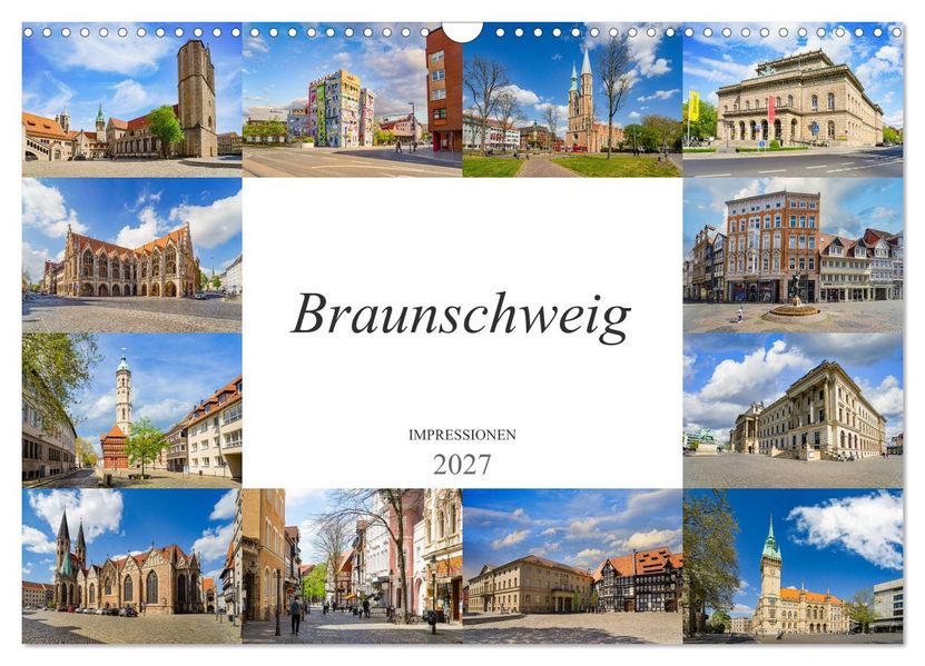 Braunschweig Impressionen (Wandkalender 2027 DIN A3 quer) CALVENDO Monatskalender