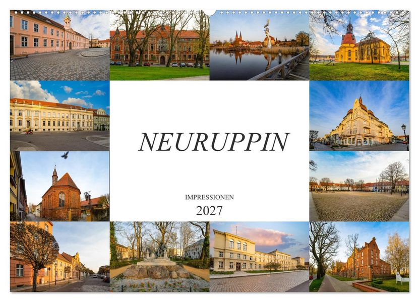 Neuruppin Impressionen (Wandkalender 2027 DIN A2 quer) CALVENDO Monatskalender