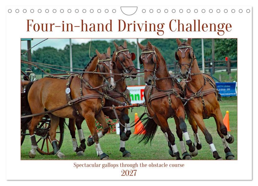 Four-in-hand Driving Challenge (Wall Calendar 2027 DIN A4 landscape) CALVENDO 12 Month Wall Calendar