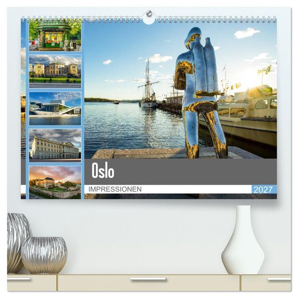 Oslo Impressionen (hochwertiger Premium Wandkalender 2027 DIN A2 quer) Kunstdruck in Hochglanz