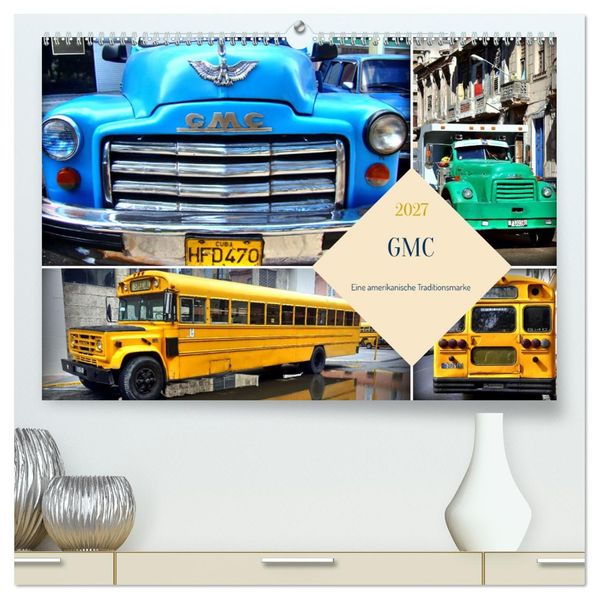GMC - Eine amerikanische Traditionsmarke (hochwertiger Premium Wandkalender 2027 DIN A2 quer) Kunstdruck in Hochglanz