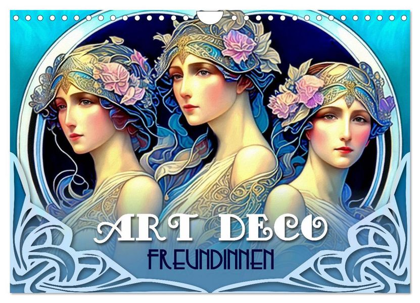 Art Deco Freundinnen (Wandkalender 2027 DIN A4 quer) CALVENDO Monatskalender