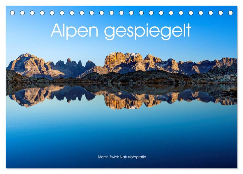 Alpen gespiegelt (Tischkalender 2027 DIN A5 quer) CALVENDO Monatskalender