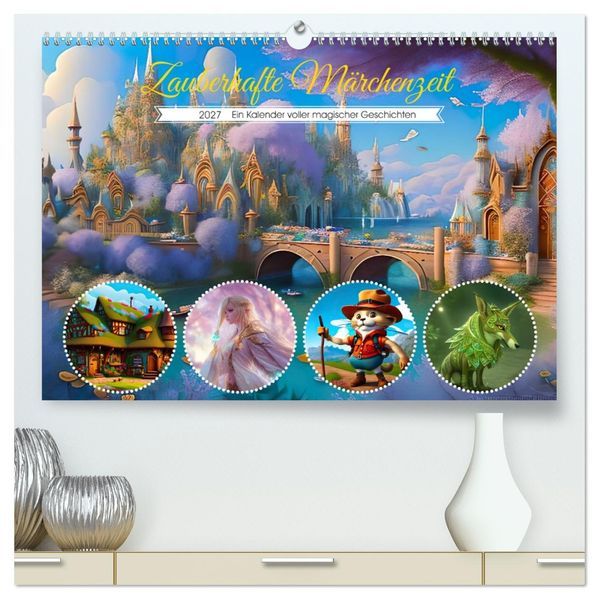 Zauberhafte Märchenzeit (hochwertiger Premium Wandkalender 2027 DIN A2 quer) Kunstdruck in Hochglanz