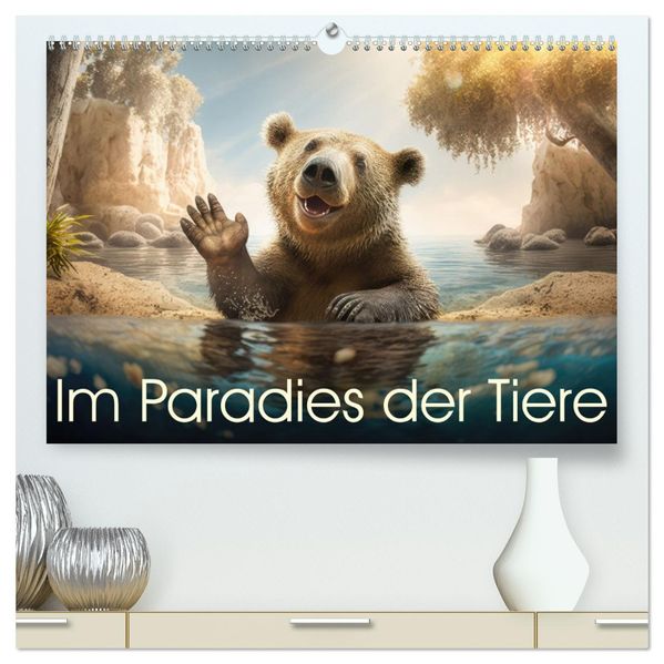 Im Paradies der Tiere (hochwertiger Premium Wandkalender 2027 DIN A2 quer) Kunstdruck in Hochglanz