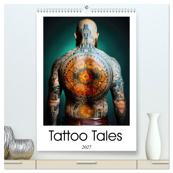 Tattoo Tales (High Quality Premium Wall Calendar 2027 DIN A2 portrait)CALVENDO 12 Month Wall Calendar