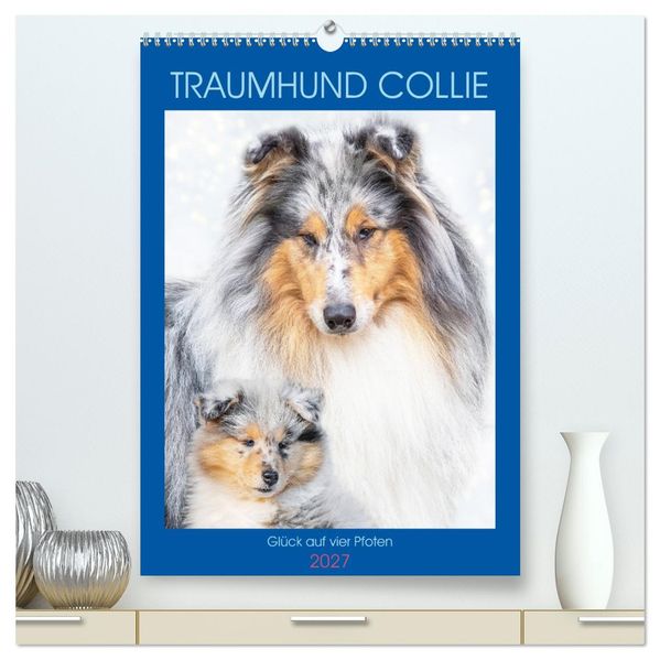 Traumhund Collie - Glück auf vier Pfoten (hochwertiger Premium Wandkalender 2027 DIN A2 hoch) Kunstdruck in Hochglanz
