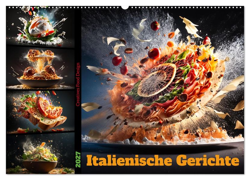 Italienische Gerichte (Wandkalender 2027 DIN A2 quer) CALVENDO Monatskalender