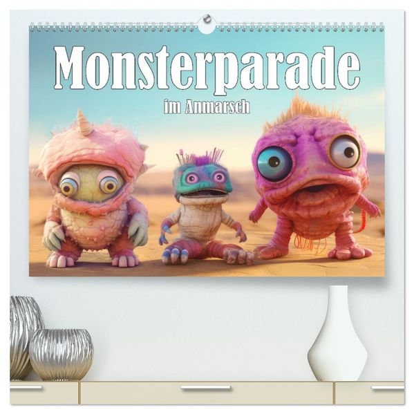 Monsterparade im Anmarsch (hochwertiger Premium Wandkalender 2027 DIN A2 quer) Kunstdruck in Hochglanz