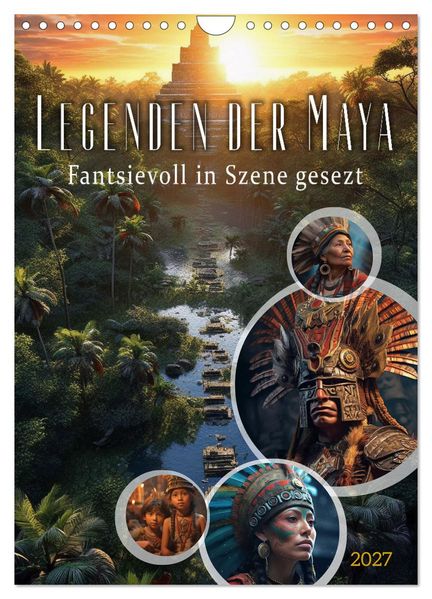 Legenden der Maya (Wandkalender 2027 DIN A4 hoch) CALVENDO Monatskalender