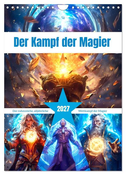 Der Kampf der Magier (Wandkalender 2027 DIN A4 hoch) CALVENDO Monatskalender