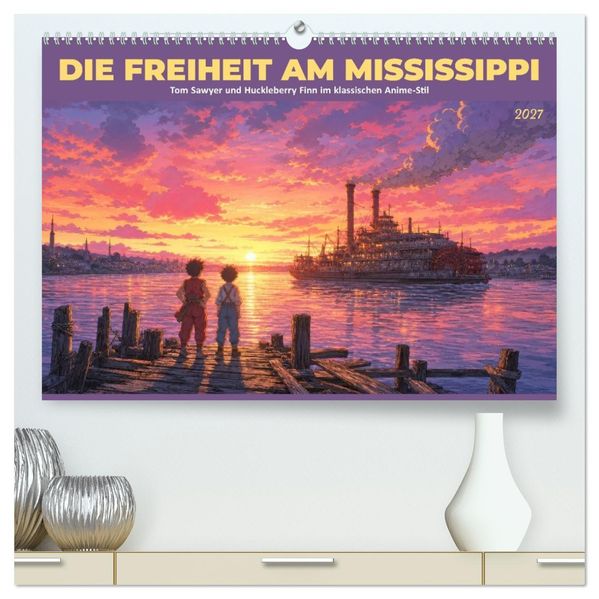 Die Freiheit am Mississippi (hochwertiger Premium Wandkalender 2027 DIN A2 quer) Kunstdruck in Hochglanz