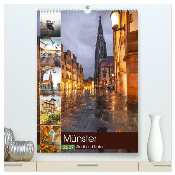 Münster - Stadt und Natur (hochwertiger Premium Wandkalender 2027 DIN A2 hoch) Kunstdruck in Hochglanz
