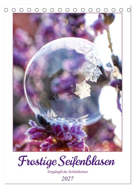Frostige Seifenblasen (Tischkalender 2027 DIN A5 hoch) CALVENDO Monatskalender