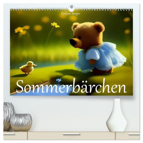Sommerbärchen (hochwertiger Premium Wandkalender 2027 DIN A2 quer) Kunstdruck in Hochglanz