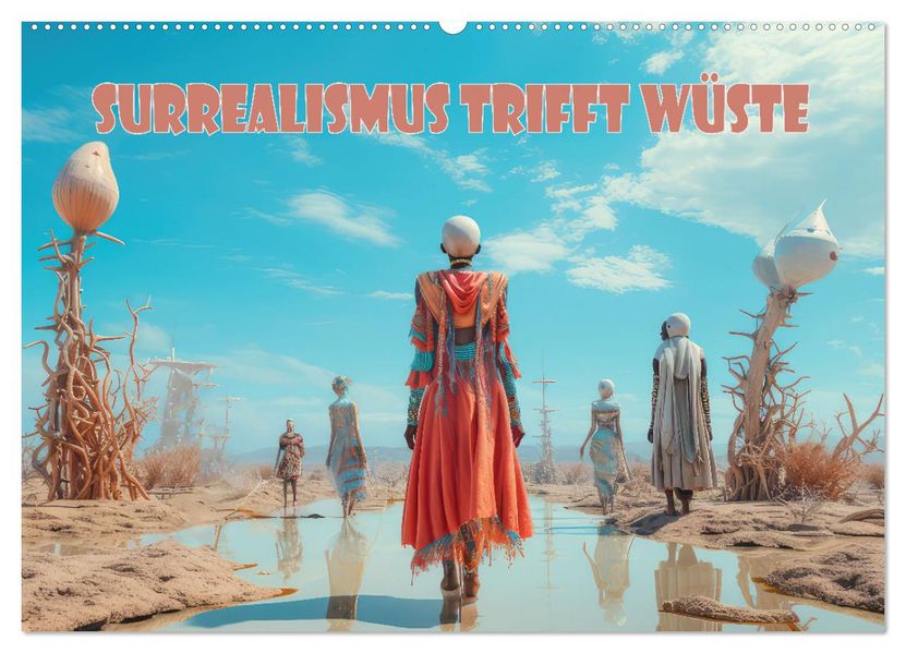 Surrealismus trifft Wüste (Wandkalender 2027 DIN A2 quer) CALVENDO Monatskalender