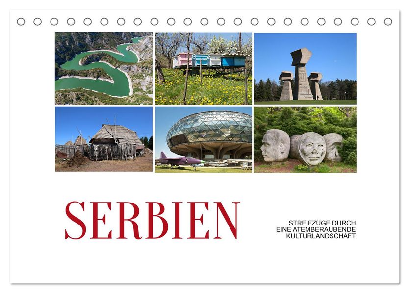 Serbien - Streifzüge durch eine atemberaubende Kulturlandschaft (Tischkalender 2027 DIN A5 quer) CALVENDO Monatskalender
