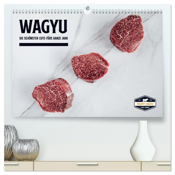 WAGYU (hochwertiger Premium Wandkalender 2027 DIN A2 quer) Kunstdruck in Hochglanz