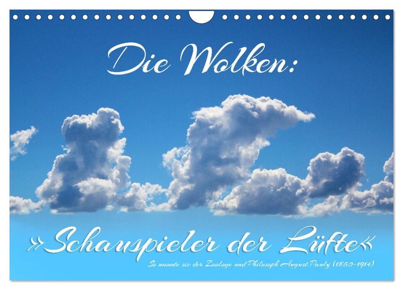 Die Wolken: 'Schauspieler der Lüfte' (Wandkalender 2027 DIN A4 quer) CALVENDO Monatskalender