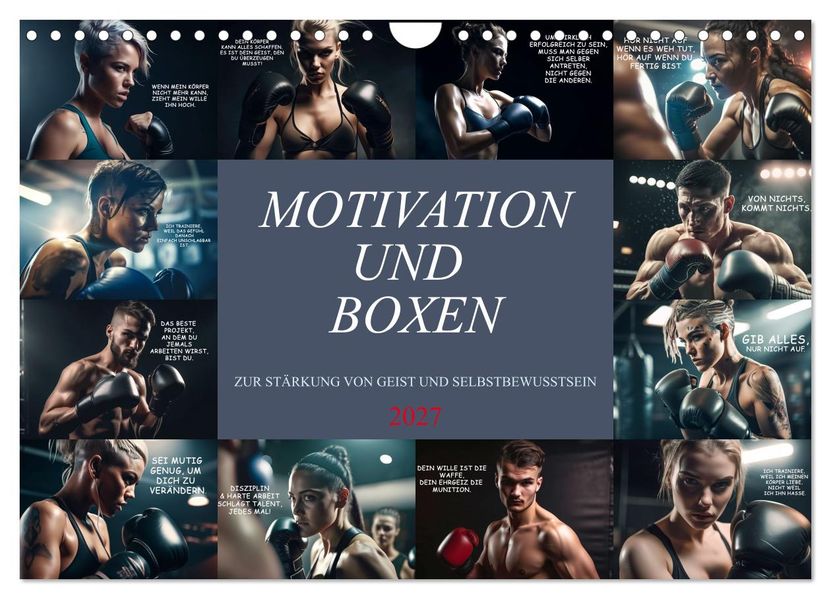 Motivation und Boxen (Wandkalender 2027 DIN A4 quer) CALVENDO Monatskalender