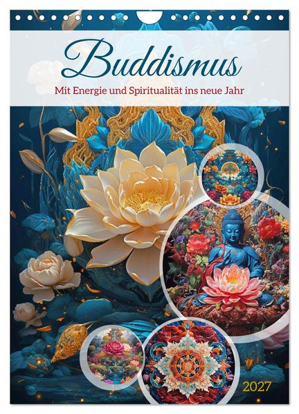 Buddismus (Wandkalender 2027 DIN A4 hoch) CALVENDO Monatskalender