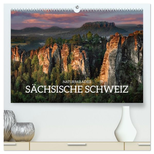 Naturparadies Sächsische Schweiz (hochwertiger Premium Wandkalender 2027 DIN A2 quer) Kunstdruck in Hochglanz